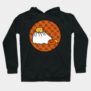 Halloween Horror Chonk Cat Orange Round Hoodie